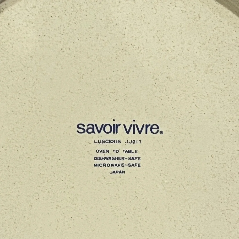 Savoir Vivre Luscious JJ017 Dinner Plate Fruit Stoneware Japan Set of 2